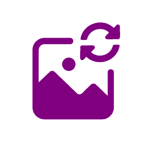 photo file icon with refresh icon